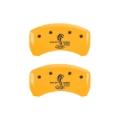 Picture of MGP Rear set 2 Caliper Covers Engraved Rear Boss Yellow finish black ch