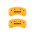 Picture of MGP Rear set 2 Caliper Covers Engraved Rear Boss Yellow finish black ch