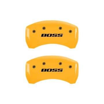 Picture of MGP Rear set 2 Caliper Covers Engraved Rear Boss Yellow finish black ch