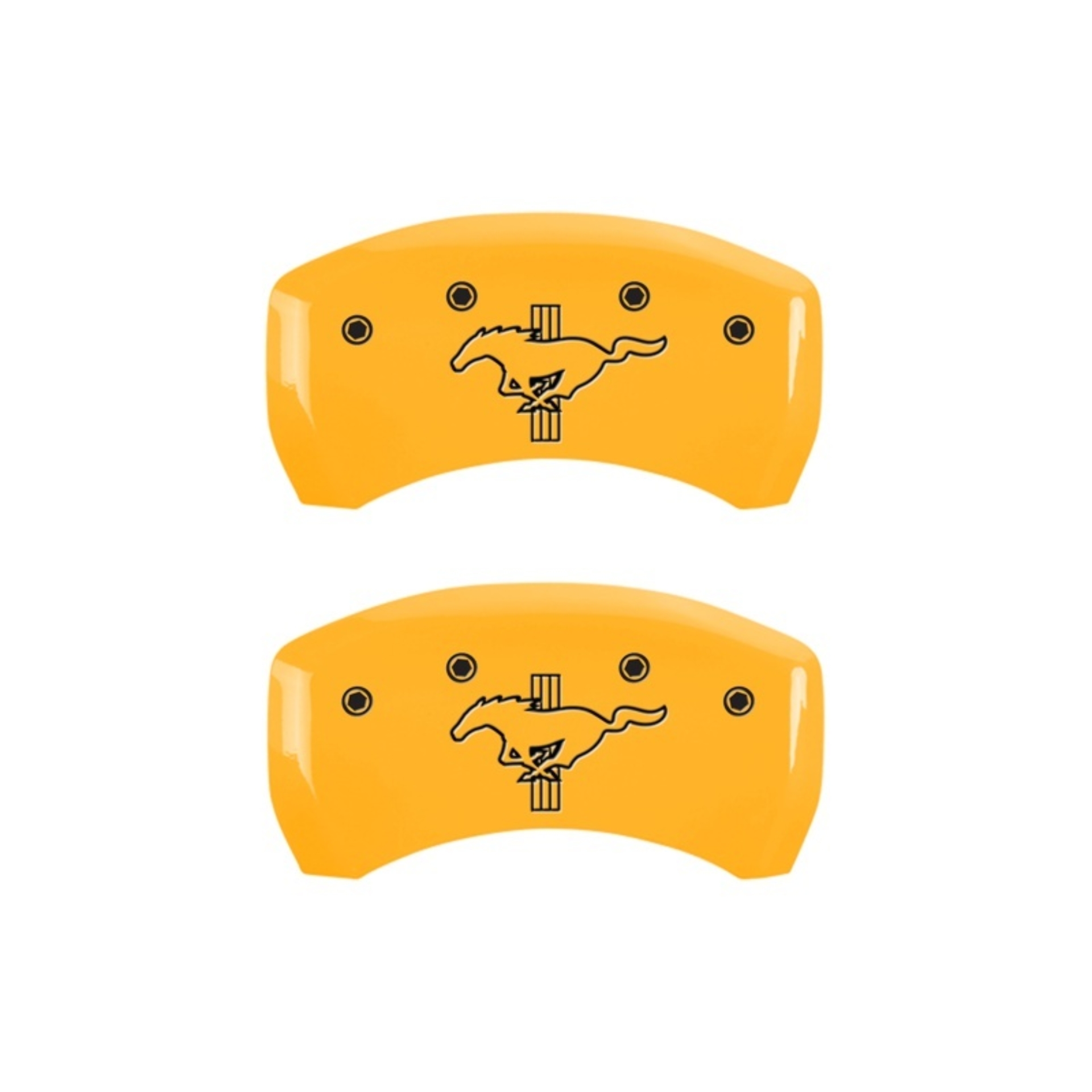 Picture of MGP Rear set 2 Caliper Covers Engraved Rear 2015-Bar & Pony Yellow finish black ch