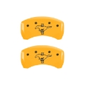 Picture of MGP Rear set 2 Caliper Covers Engraved Rear 2015-Bar & Pony Yellow finish black ch