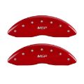 Picture of MGP 4 Caliper Covers Engraved Front & Rear MGP Red finish silver ch