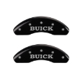 Picture of MGP 4 Caliper Covers Engraved Front Buick Engraved Rear Buick Shield Black finish silver ch