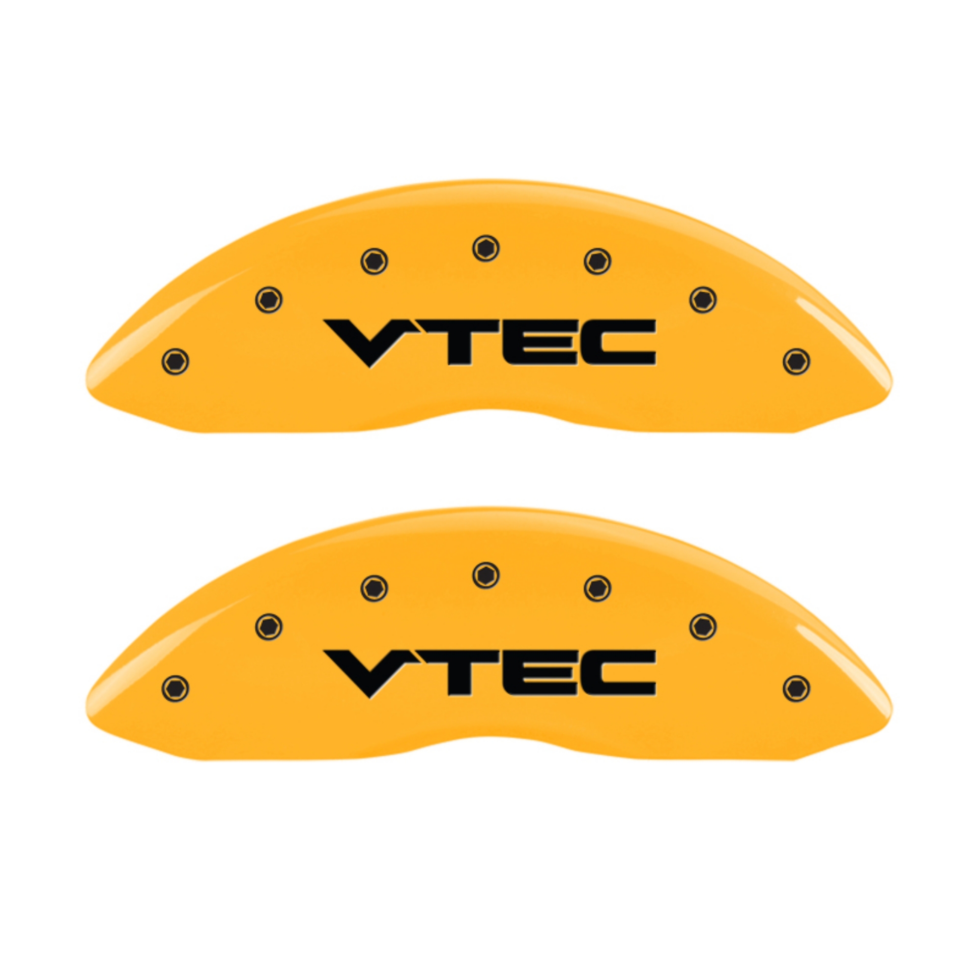 Picture of MGP 4 Caliper Covers Engraved Front & Rear Vtech Yellow finish black ch