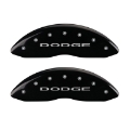 Picture of MGP 4 Caliper Covers Engraved Front & Rear With out stripes-Dodge Black finish silver ch