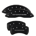 Picture of MGP 4 Caliper Covers Engraved Front & Rear With out stripes-Dodge Black finish silver ch