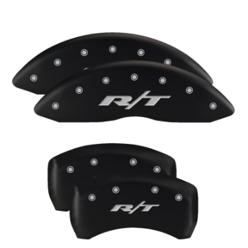 Picture of MGP 4 Caliper Covers Engraved Front & Rear RT Black finish silver ch