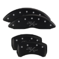Picture of MGP 4 Caliper Covers Engraved Front & Rear Vintage Style-RT Black finish silver ch