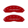 Picture of MGP 4 Caliper Covers Engraved Front & Rear With out stripes-Journey Red finish silver ch