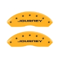 Picture of MGP 4 Caliper Covers Engraved Front & Rear With out stripes-Journey Yellow finish black ch