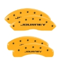 Picture of MGP 4 Caliper Covers Engraved Front & Rear With out stripes-Journey Yellow finish black ch