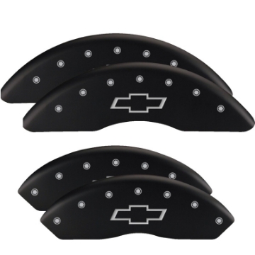 Picture of MGP 4 Caliper Covers Engraved Front & Rear With stripes-Journey Black finish silver ch