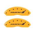 Picture of MGP 4 Caliper Covers Engraved Front & Rear With stripes-Journey Yellow finish black ch
