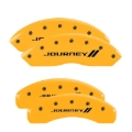 Picture of MGP 4 Caliper Covers Engraved Front & Rear With stripes-Journey Yellow finish black ch