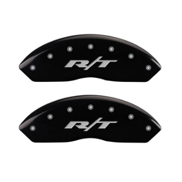 Picture of MGP 4 Caliper Covers Engraved Front & Rear RT Black finish silver ch