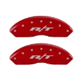 Picture of MGP 4 Caliper Covers Engraved Front & Rear RT Red finish silver ch