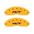 Picture of MGP 4 Caliper Covers Engraved Front & Rear RT Yellow finish black ch