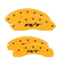 Picture of MGP 4 Caliper Covers Engraved Front & Rear RT Yellow finish black ch