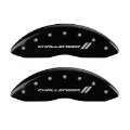 Picture of MGP 4 Caliper Covers Engraved Front & Rear With stripes-Challenger Black finish silver ch