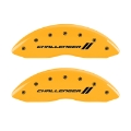 Picture of MGP 4 Caliper Covers Engraved Front & Rear With stripes-Challenger Yellow finish black ch