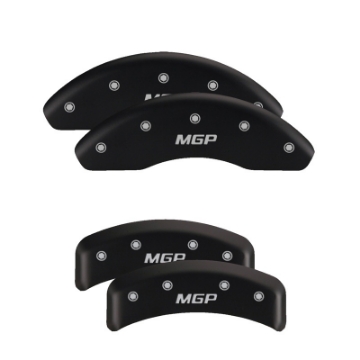 Picture of MGP 4 Caliper Covers Engraved Front & Rear Block-Challenger Black finish silver ch