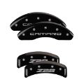 Picture of MGP 4 Caliper Covers Engraved Front & Rear Block-Challenger Yellow finish black ch