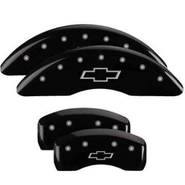 Picture of MGP 4 Caliper Covers Engraved Front & Rear MGP Black finish silver ch