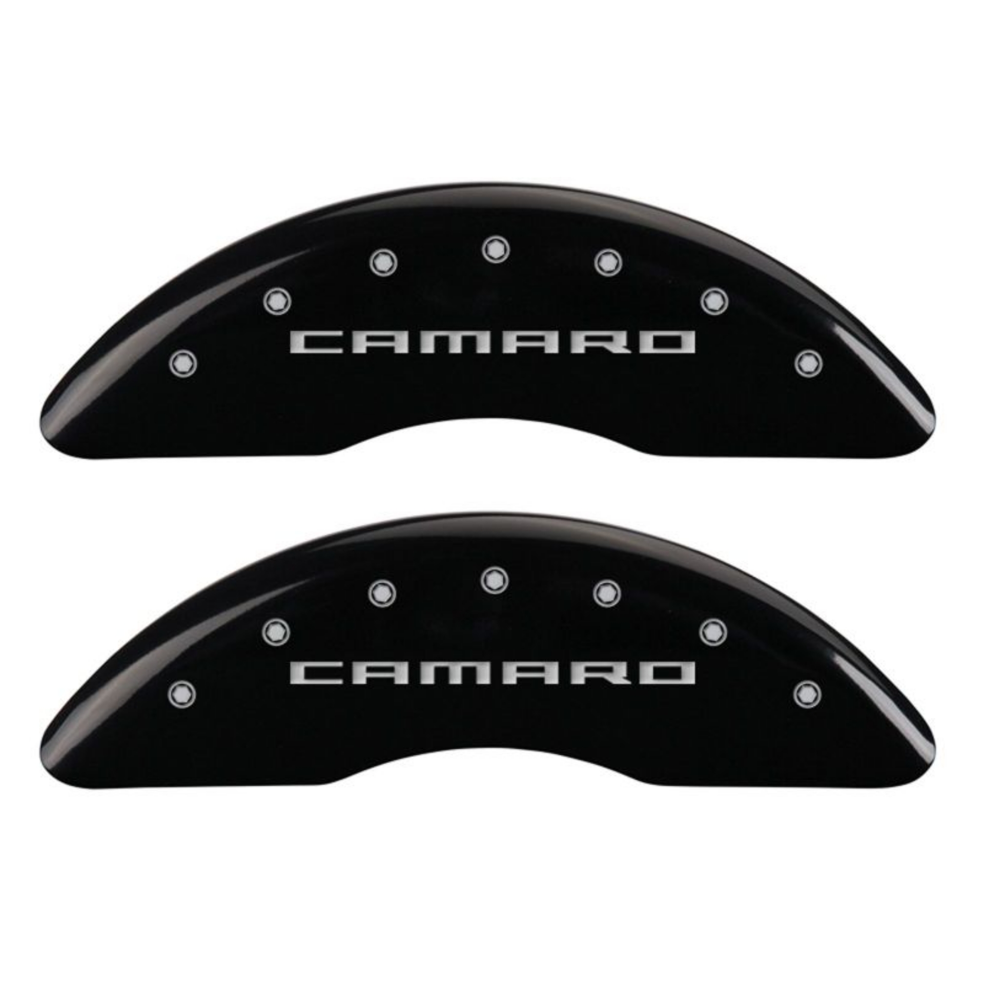 Picture of MGP 4 Caliper Covers Engraved Front Gen 5-Camaro Engraved Rear Gen 5-Z28 Black finish silver ch