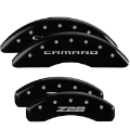 Picture of MGP 4 Caliper Covers Engraved Front Gen 5-Camaro Engraved Rear Gen 5-Z28 Black finish silver ch
