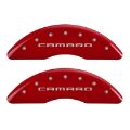 Picture of MGP 4 Caliper Covers Engraved Front Gen 5-Camaro Engraved Rear Gen 5-Z28 Red finish silver ch