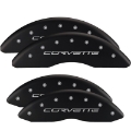 Picture of MGP 4 Caliper Covers Engraved Front Gen 5-Camaro Engraved Rear Gen 5-Z28 Red finish silver ch