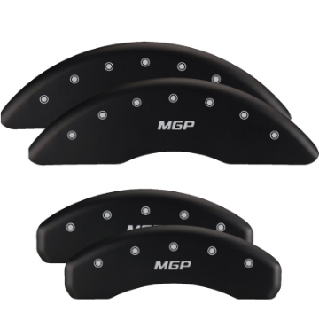 Picture of MGP 4 Caliper Covers Engraved Front & Rear Gen 5-Camaro Red finish silver ch