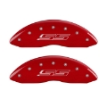 Picture of MGP 4 Caliper Covers Engraved Front & Rear Gen 5-SS Red finish silver ch