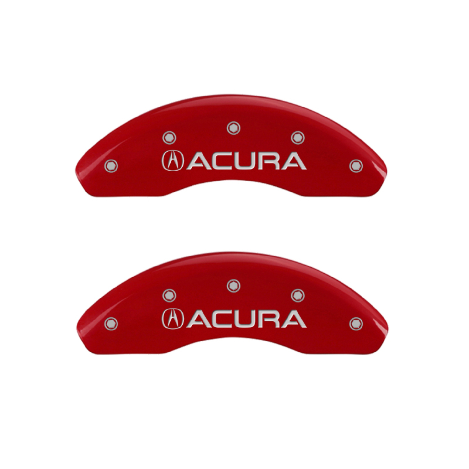 Picture of MGP 4 Caliper Covers Engraved Front Acura Engraved Rear ILX Red finish silver ch