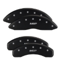 Picture of MGP 4 Caliper Covers Engraved Front & Rear With out stripes-Dodge Black finish silver ch