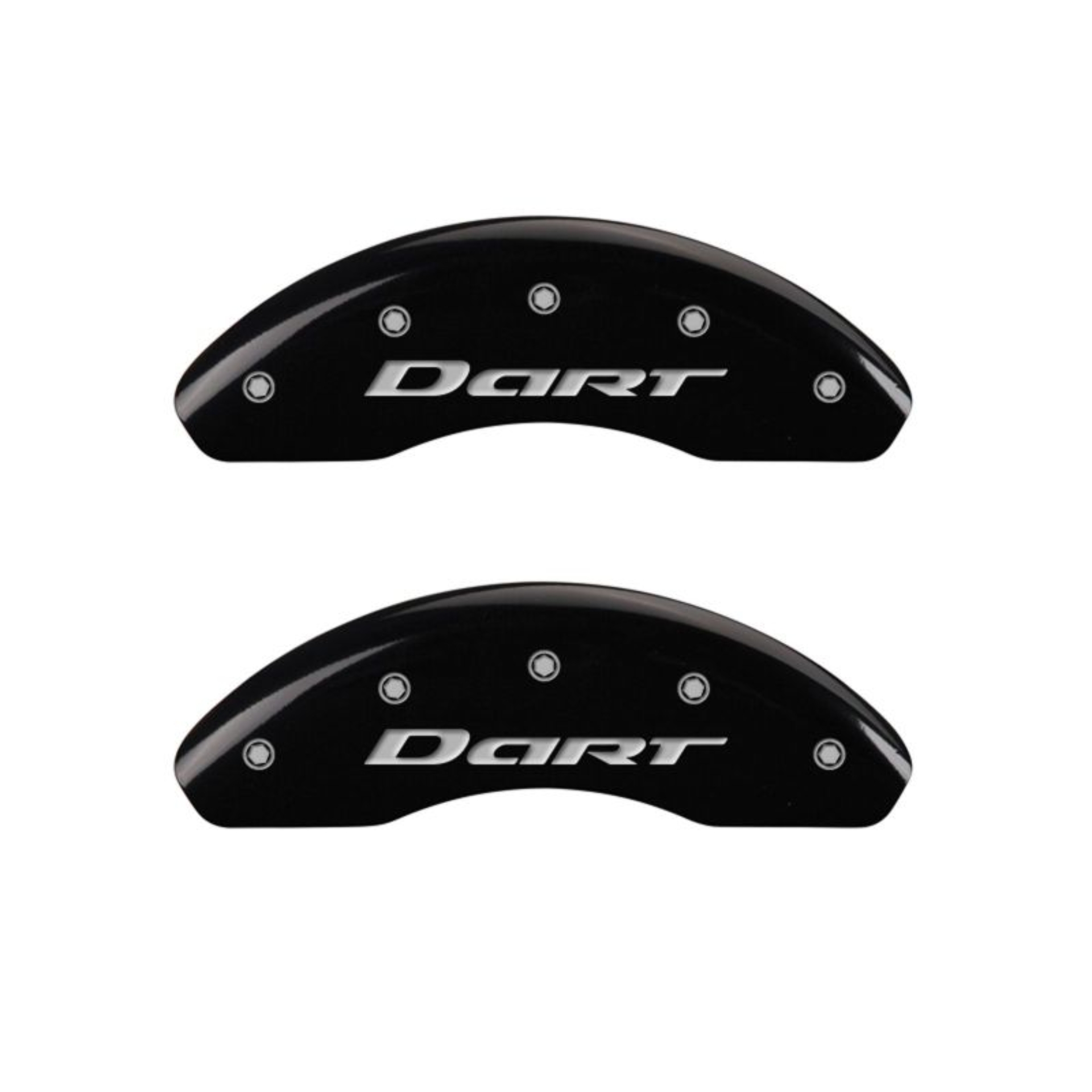 Picture of MGP 4 Caliper Covers Engraved Front & Rear With out stripes-Dart Black finish silver ch