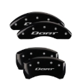 Picture of MGP 4 Caliper Covers Engraved Front & Rear With out stripes-Dart Black finish silver ch