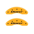 Picture of MGP 4 Caliper Covers Engraved Front & Rear With out stripes-Dart Yellow finish black ch