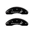 Picture of MGP 4 Caliper Covers Engraved Front & Rear With stripes-Dart Black finish silver ch