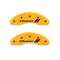 Picture of MGP 4 Caliper Covers Engraved Front & Rear With stripes-Dart Yellow finish black ch