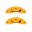 Picture of MGP 4 Caliper Covers Engraved Front & Rear With stripes-Dart Yellow finish black ch