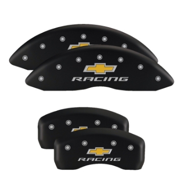 Picture of MGP 4 Caliper Covers Engraved Front & Rear MGP Black finish silver ch