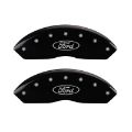 Picture of MGP 4 Caliper Covers Engraved Front & Rear Oval logo-Ford Black finish silver ch
