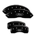 Picture of MGP 4 Caliper Covers Engraved Front & Rear Oval logo-Ford Black finish silver ch