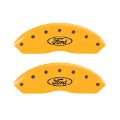 Picture of MGP 4 Caliper Covers Engraved Front & Rear Oval logo-Ford Yellow finish black ch