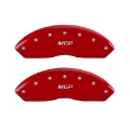 Picture of MGP 4 Caliper Covers Engraved Front & Rear MGP Red finish silver ch