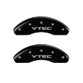 Picture of MGP 4 Caliper Covers Engraved Front & Rear Honda Black finish silver ch