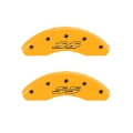 Picture of MGP 4 Caliper Covers Engraved Front & Rear Impala style-SS Yellow finish black ch