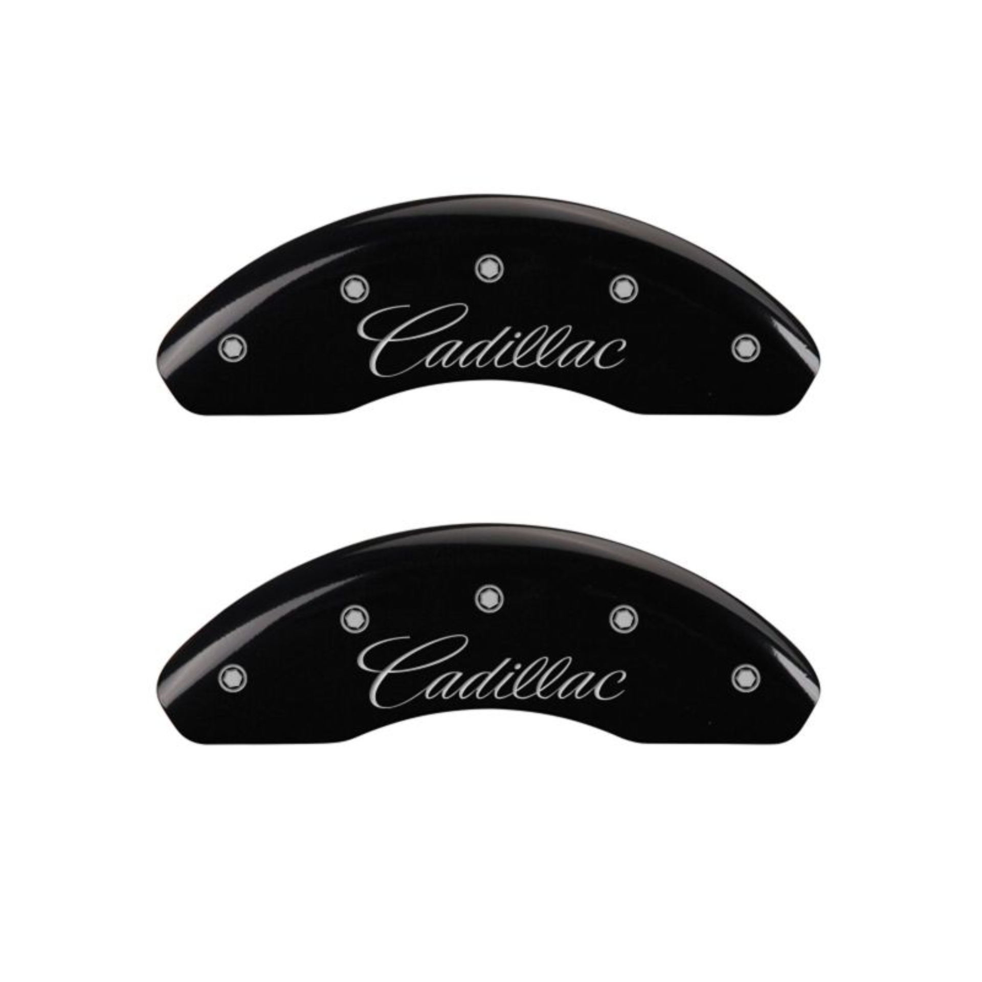 Picture of MGP 4 Caliper Covers Engraved Front Cadillac Engraved Rear ATS Black finish silver ch
