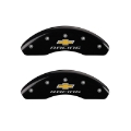 Picture of MGP 4 Caliper Covers Engraved Front & Rear Chevy racing Black finish silver ch